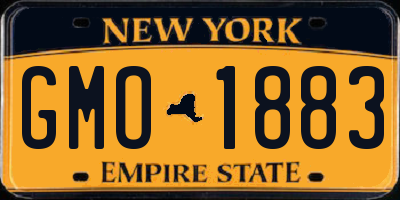 NY license plate GMO1883