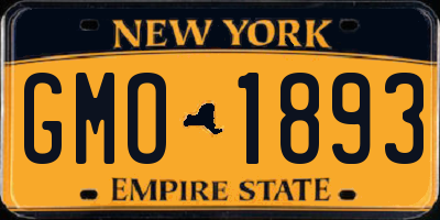 NY license plate GMO1893