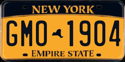 NY license plate GMO1904