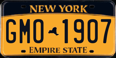 NY license plate GMO1907