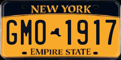 NY license plate GMO1917