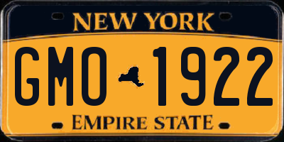 NY license plate GMO1922