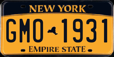 NY license plate GMO1931