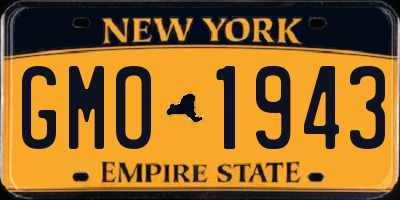 NY license plate GMO1943