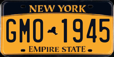 NY license plate GMO1945