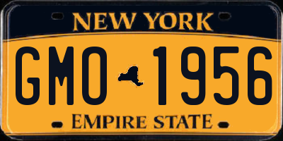 NY license plate GMO1956