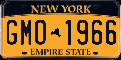 NY license plate GMO1966