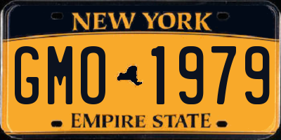 NY license plate GMO1979