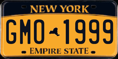 NY license plate GMO1999