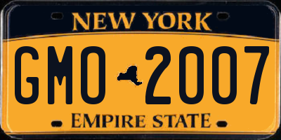 NY license plate GMO2007