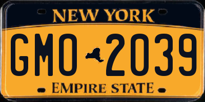 NY license plate GMO2039