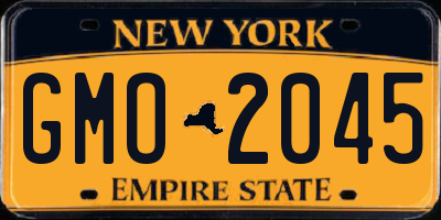 NY license plate GMO2045