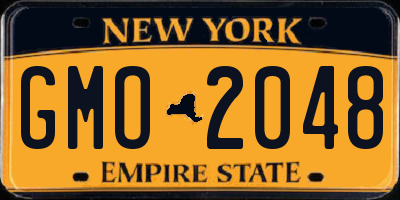 NY license plate GMO2048