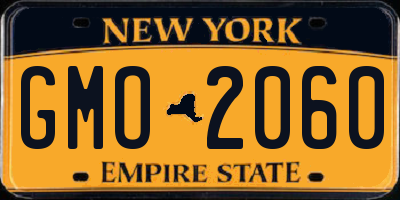 NY license plate GMO2060