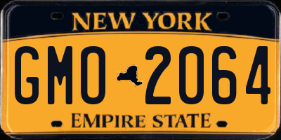 NY license plate GMO2064