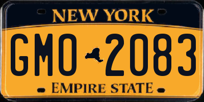 NY license plate GMO2083