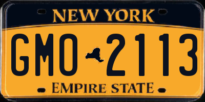 NY license plate GMO2113