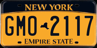 NY license plate GMO2117
