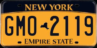 NY license plate GMO2119