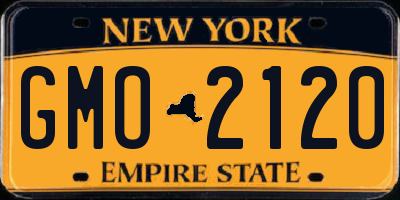 NY license plate GMO2120