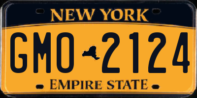 NY license plate GMO2124