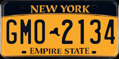 NY license plate GMO2134