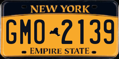 NY license plate GMO2139