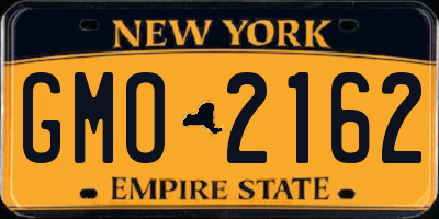NY license plate GMO2162