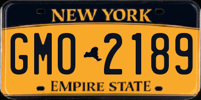 NY license plate GMO2189