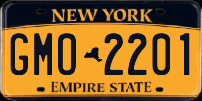 NY license plate GMO2201