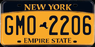 NY license plate GMO2206