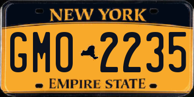 NY license plate GMO2235