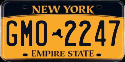 NY license plate GMO2247