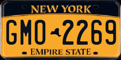 NY license plate GMO2269