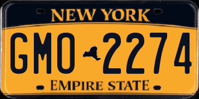 NY license plate GMO2274