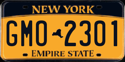 NY license plate GMO2301