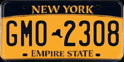 NY license plate GMO2308