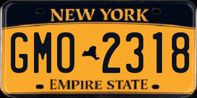 NY license plate GMO2318