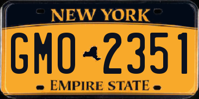 NY license plate GMO2351