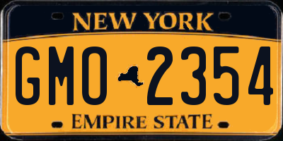 NY license plate GMO2354
