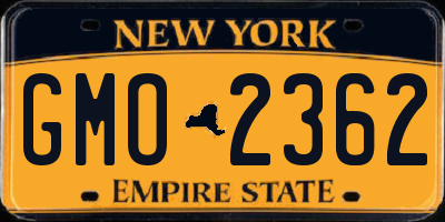 NY license plate GMO2362