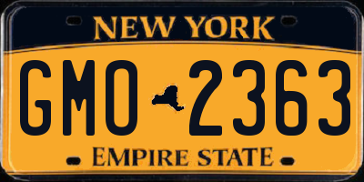 NY license plate GMO2363
