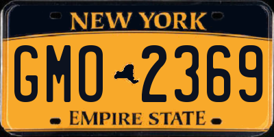 NY license plate GMO2369