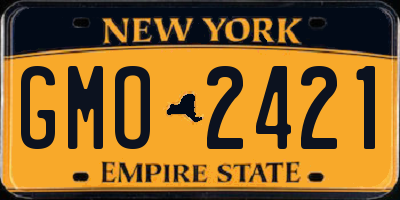 NY license plate GMO2421