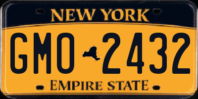 NY license plate GMO2432
