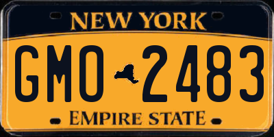 NY license plate GMO2483