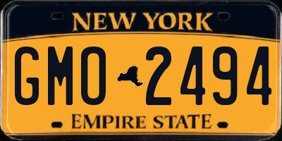 NY license plate GMO2494
