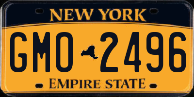 NY license plate GMO2496
