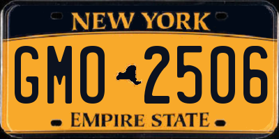 NY license plate GMO2506
