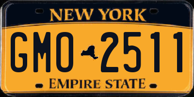 NY license plate GMO2511